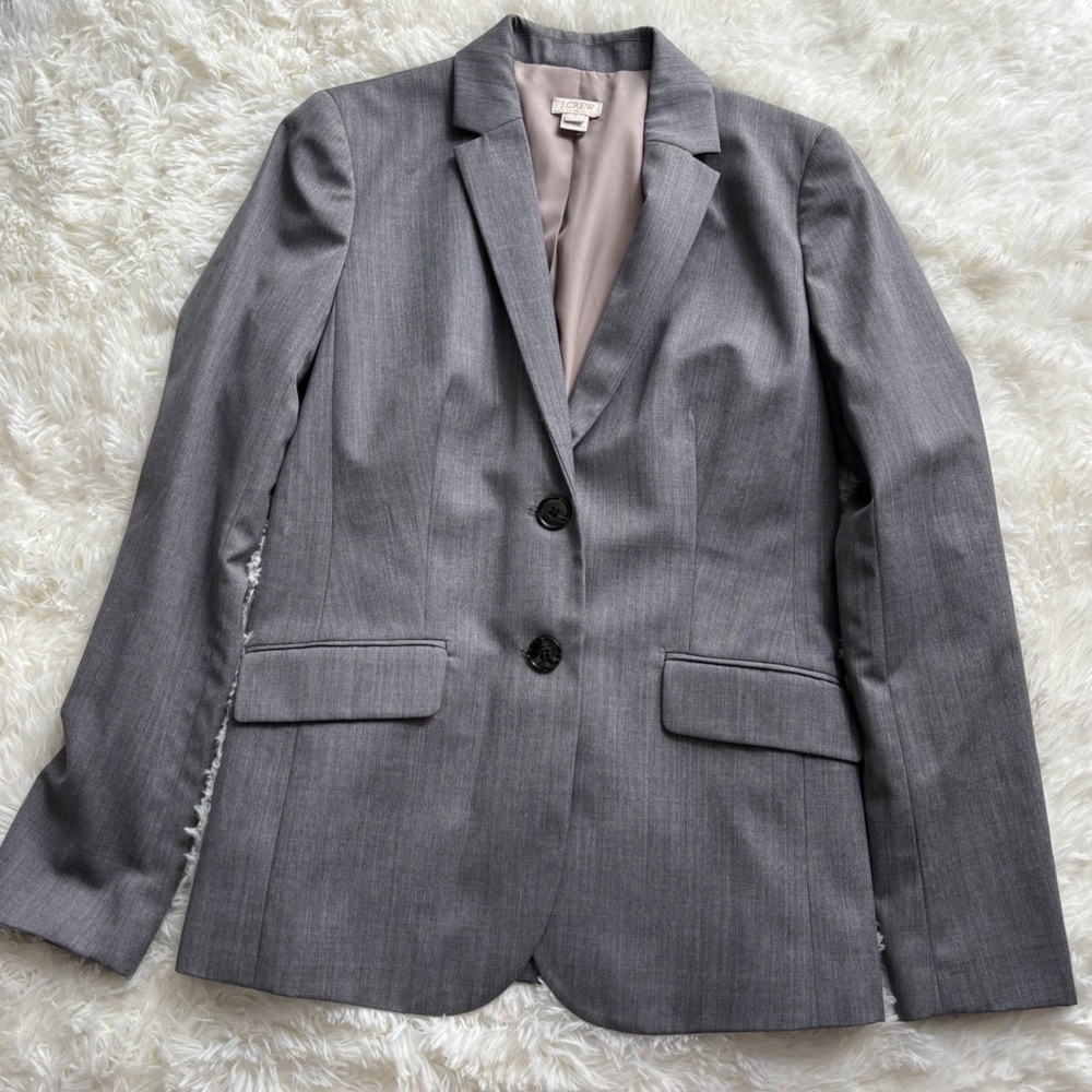 J Crew Wool-Blend Blazer Classic Suit Jacket